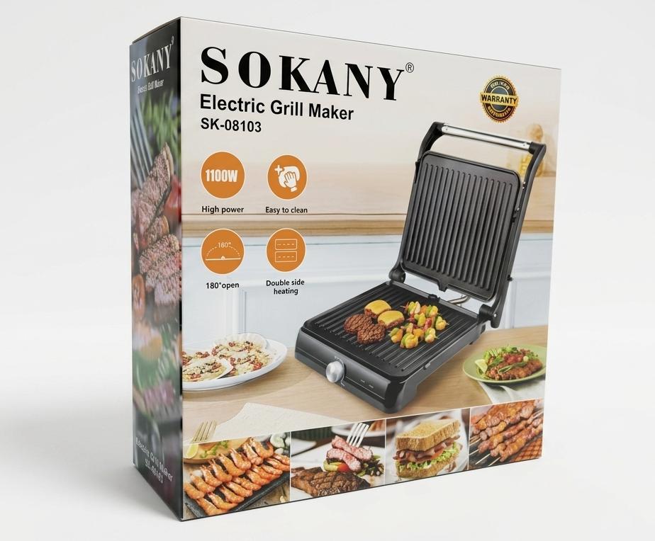 🔥 Parrilla Eléctrica Sokany – Potencia y practicidad para tus comidas favoritas