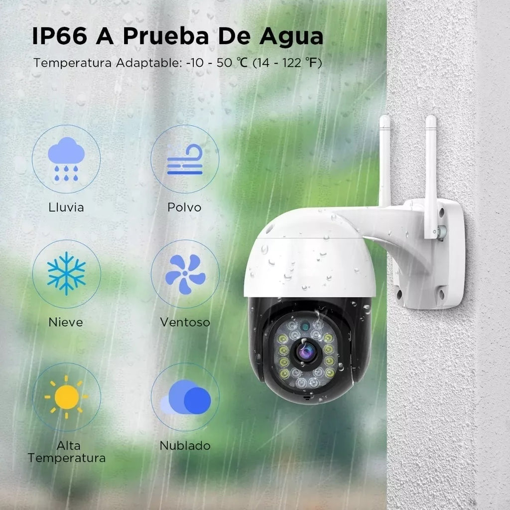 📹 Cámara Robótica IP Wifi Full HD 1080P Exterior PTZ 360°