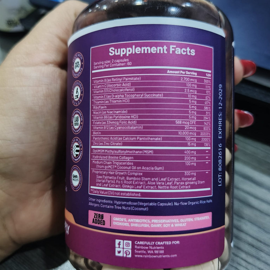 Hair Growth - Suplemento Avanzado para El Crecimiento Capilar.