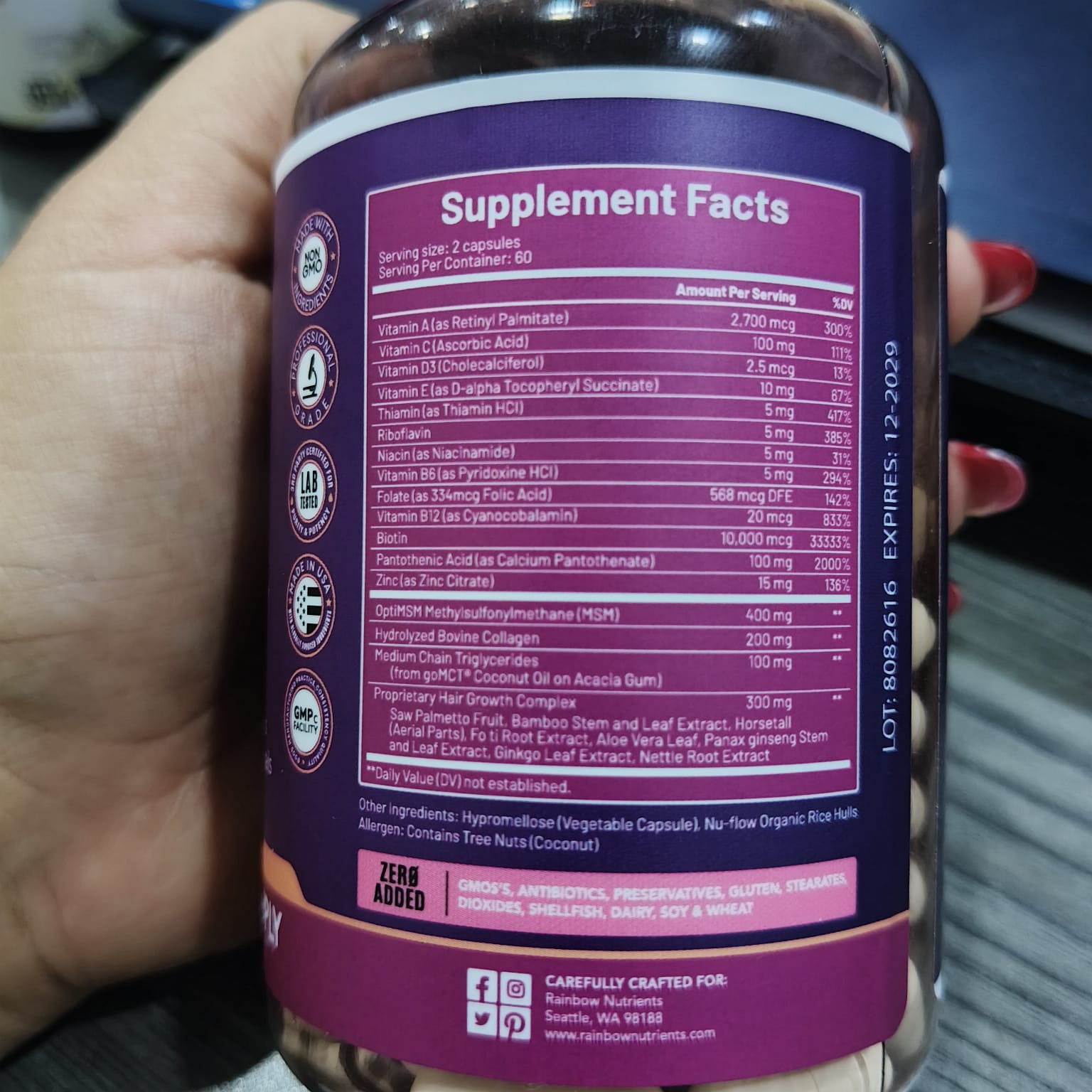 Hair Growth - Suplemento Avanzado para El Crecimiento Capilar.