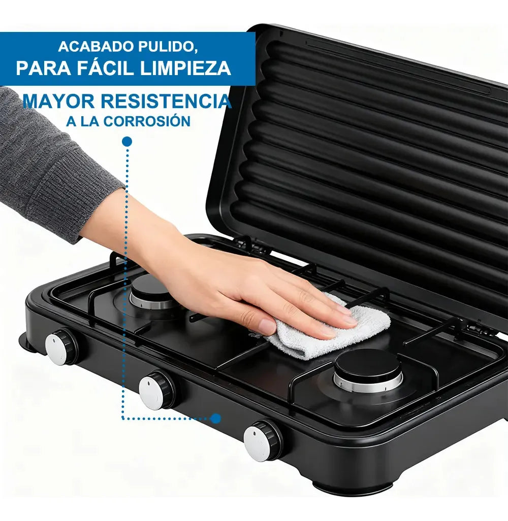 🔥 ESTUFA 3 BOQUILLAS SOKANY – Resistencia y versatilidad para cualquier ocasión🔥