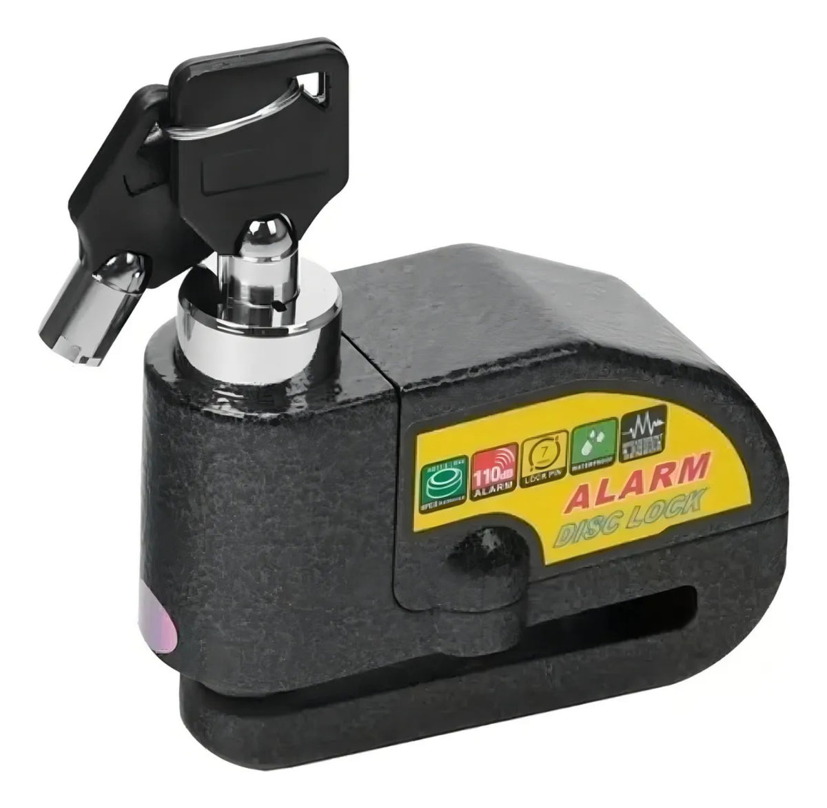 Candado negro LK603 con alarma y dos llaves