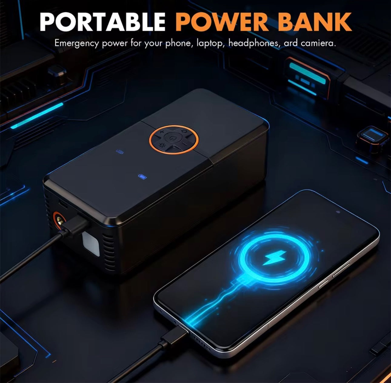 ⚡ MAX POWER – Arrancador de Batería con Compresor de Aire 🚗