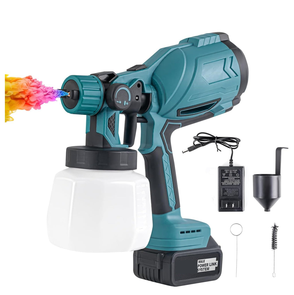 Pistola de Pintura Inalámbrica con Doble Batería – Acabado Profesional Sin Cables